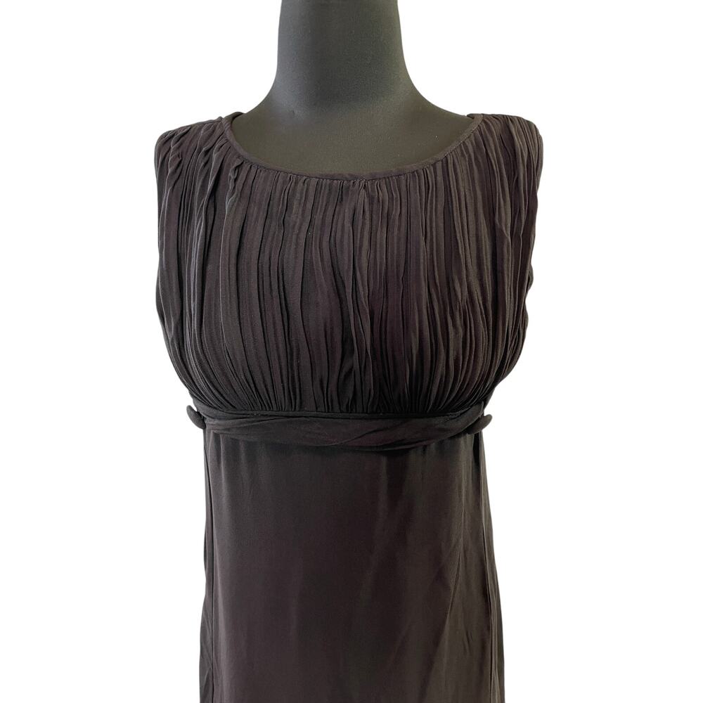 1960s Empire Waist Little Black Dress – Vintage Sleeveless LBD, Fully Lined